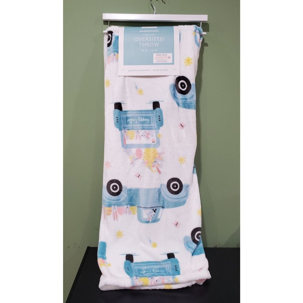 Envogue happy easter printed Oversized throw blanket 60"X70"